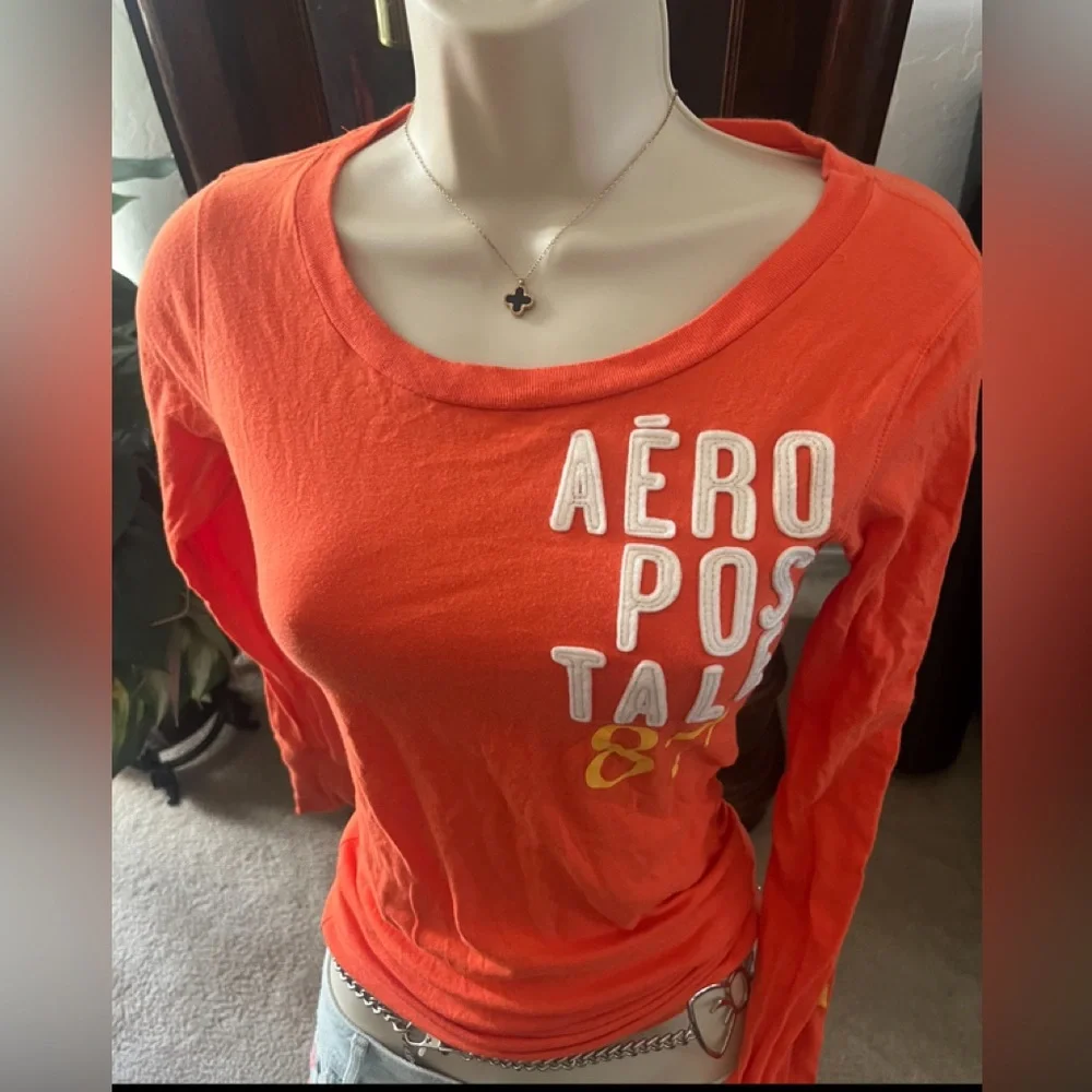 Y2K Aeropostale embroidery logo graphic tee long sleeve - Picture 5 of 10